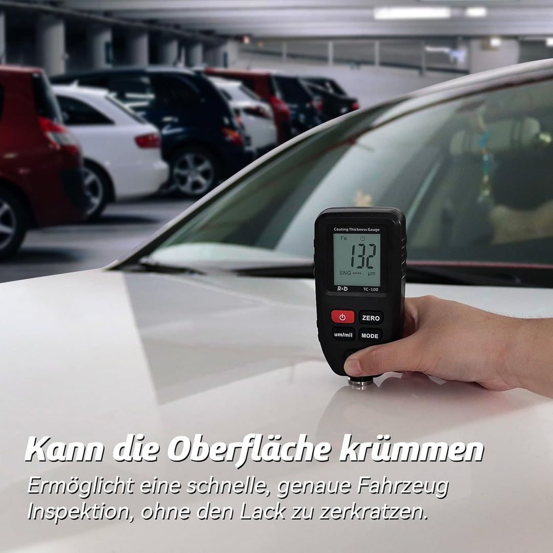 Lackschichtdickenmessgerät RDINSCOS Autolack Lackmessgerät auto Car Karosserie Schichtdickenmessgerä