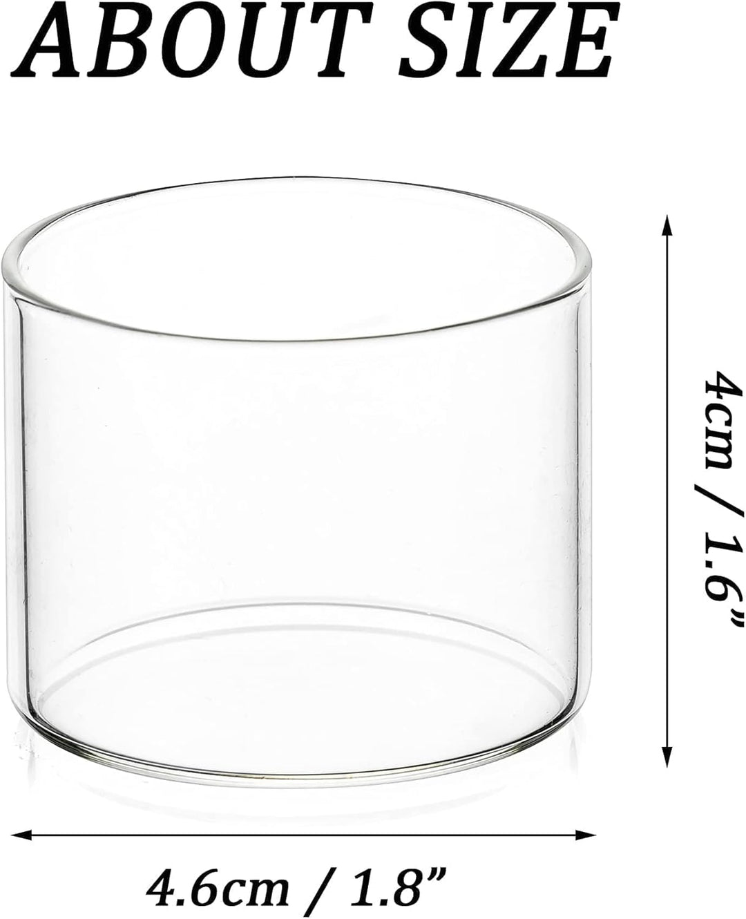 Romadedi Teelichthalter Glas Teelichtgläser klar Votivkerzenhalter - für Teelichter Votivkerzen Schw