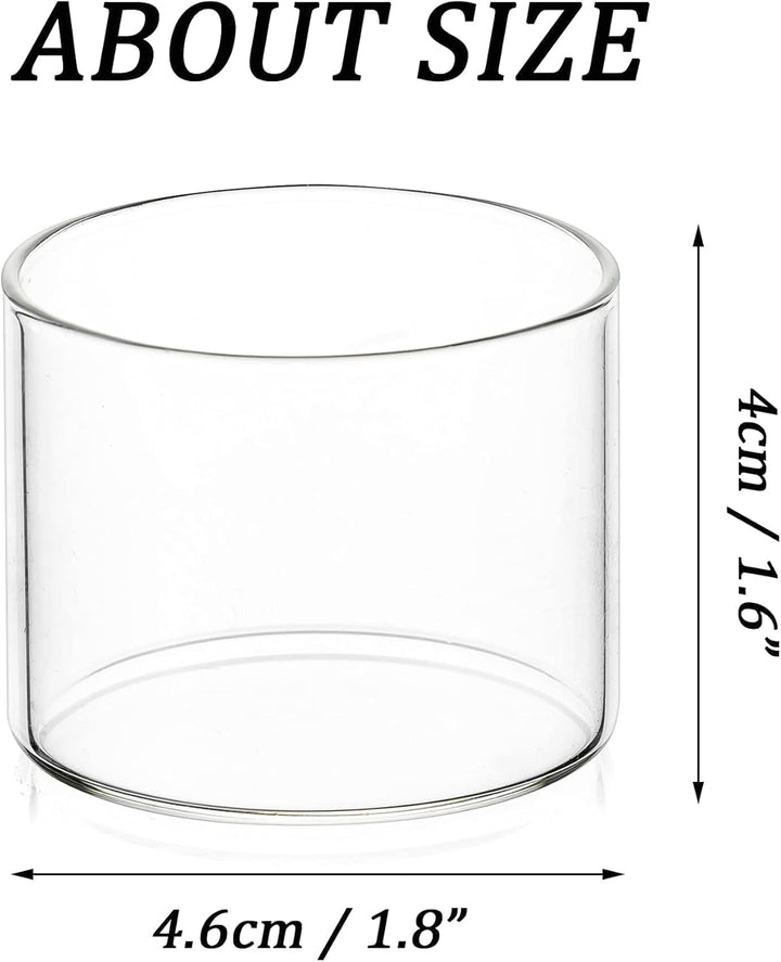 Romadedi Teelichthalter Glas Teelichtgläser klar Votivkerzenhalter - für Teelichter Votivkerzen Schw