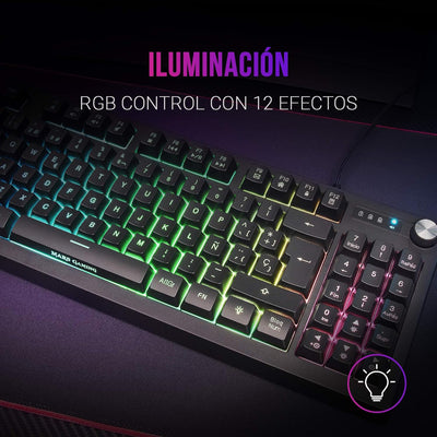 Mars Gaming MKREVOPT, H-Mech Compact TKL Tastatur und Ziffernblock, Volle RGB-Beleuchtung, Portugies