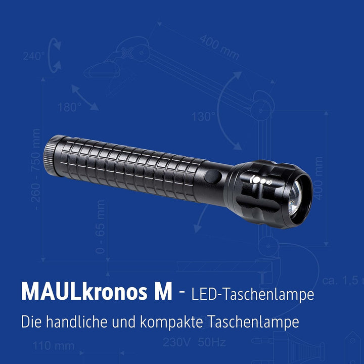 MAUL LED-Taschenlampe MAULkronos M – outdoor-taugliche mittelgrosse LED Taschenlampe für die profess