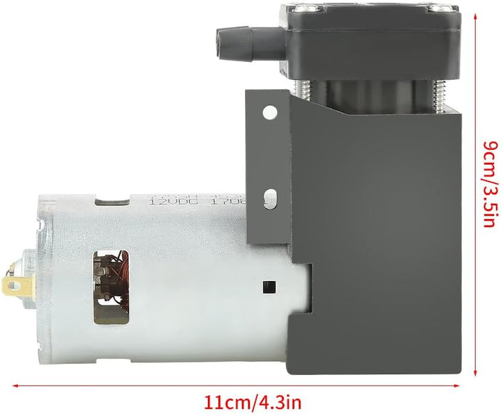 Mini-DC-Luft-Vakuumpumpe, 12V 42W kleine ölfreie Vakuumpumpe -85KPa Fluss 40L / min