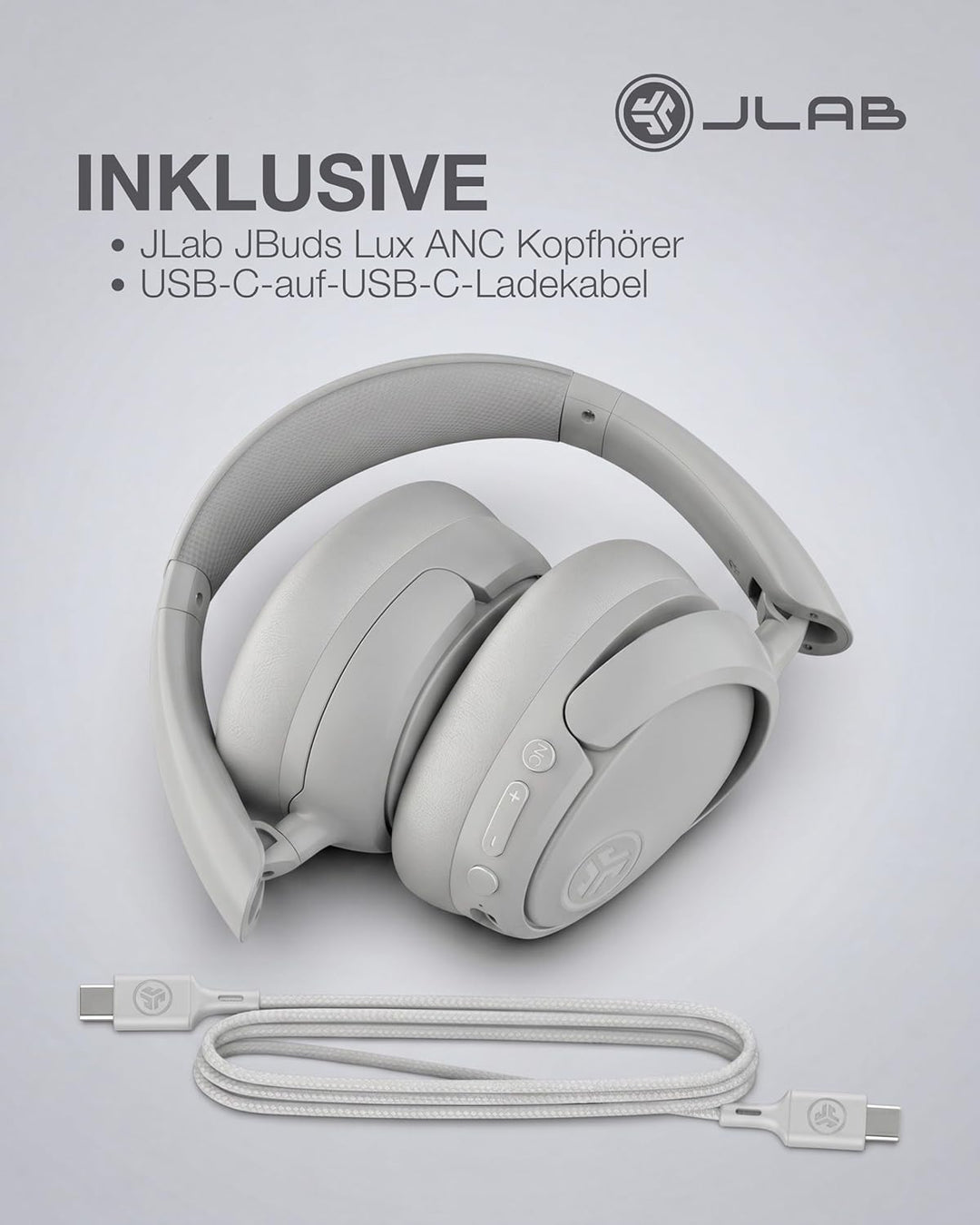 JLab JBuds LUX ANC Smart Noise Cancelling Over Ear Kopfhörer Bluetooth kabellos mit Mikrofon und akt