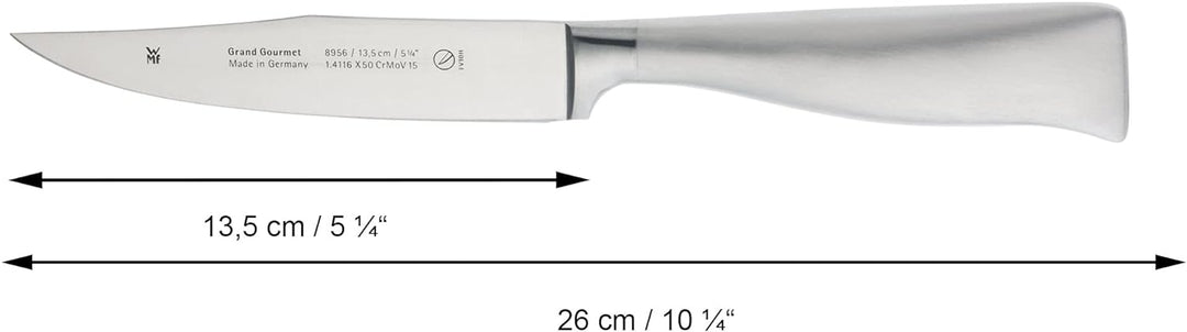 WMF Grand Gourmet Steakmesser Set 4teilig, Made in Germany, 4 Messer geschmiedet, Performance Cut, S