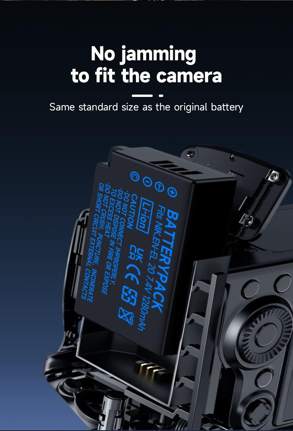 2 Stück EN-EL20 EN-EL20a Akkus und Smart LCD Display Dual USB Ladegerät für Nikon Coolpix P950, P100