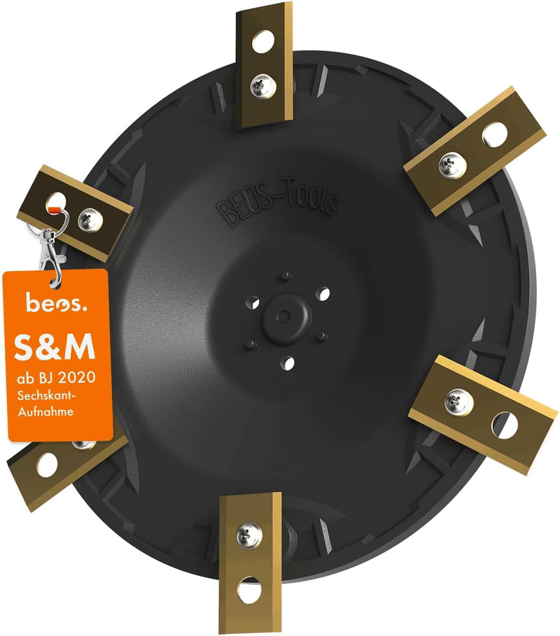 BEOS® PREMIUM Mähroboter Tuning-Messerteller für 6x Klingen - glasfaserverstärkte Messerscheibe - Dr