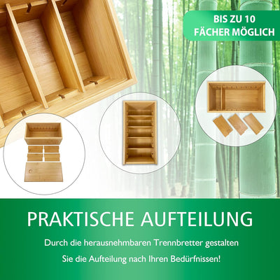 GP Get Productive Karteikasten für 1000 DIN A7 Karteikarten, inkl. 4 einstellbaren Trennbrettern der