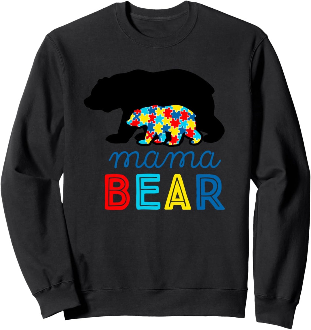 Autism Awareness Mama Bear Autistic Mom Gift Sweatshirt