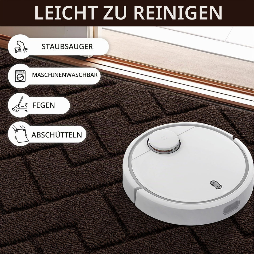 Biscpro Fussmatte Innen Aussen Waschbar eingangsteppich innen Schmutzfangmatte rutschfest,Türmatte I