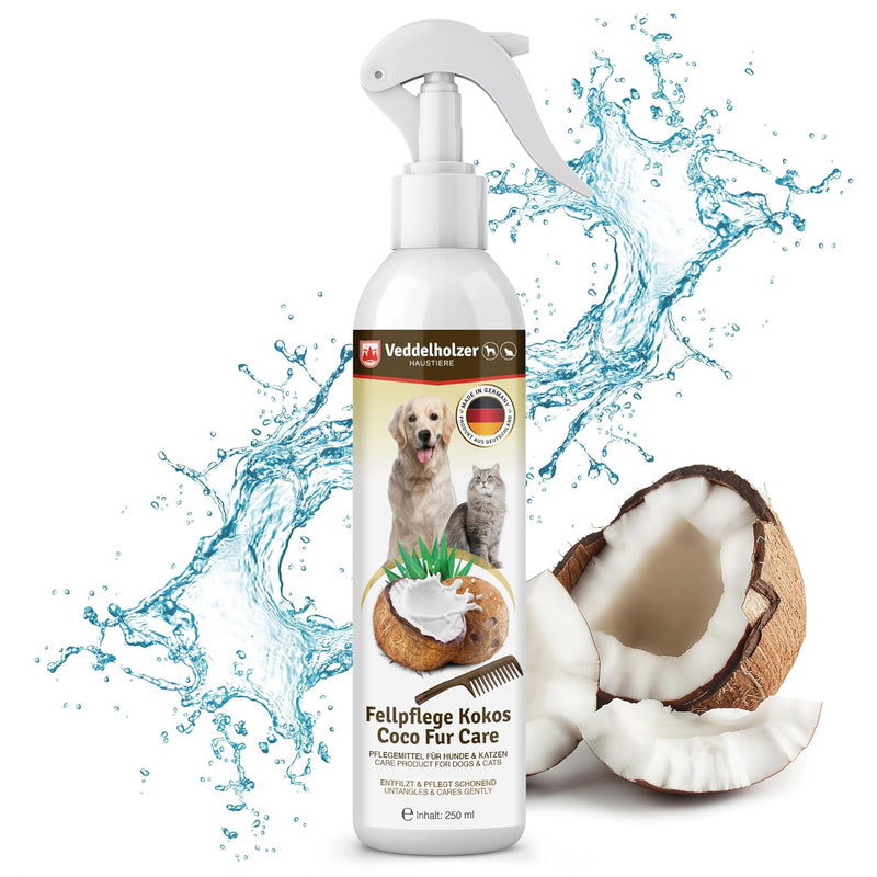 Veddelholzer 250 ml Kokos Fellpflege Hund & Katze. Entfilzungsspray, Welpen, Fell. Zubehör, Hundepar