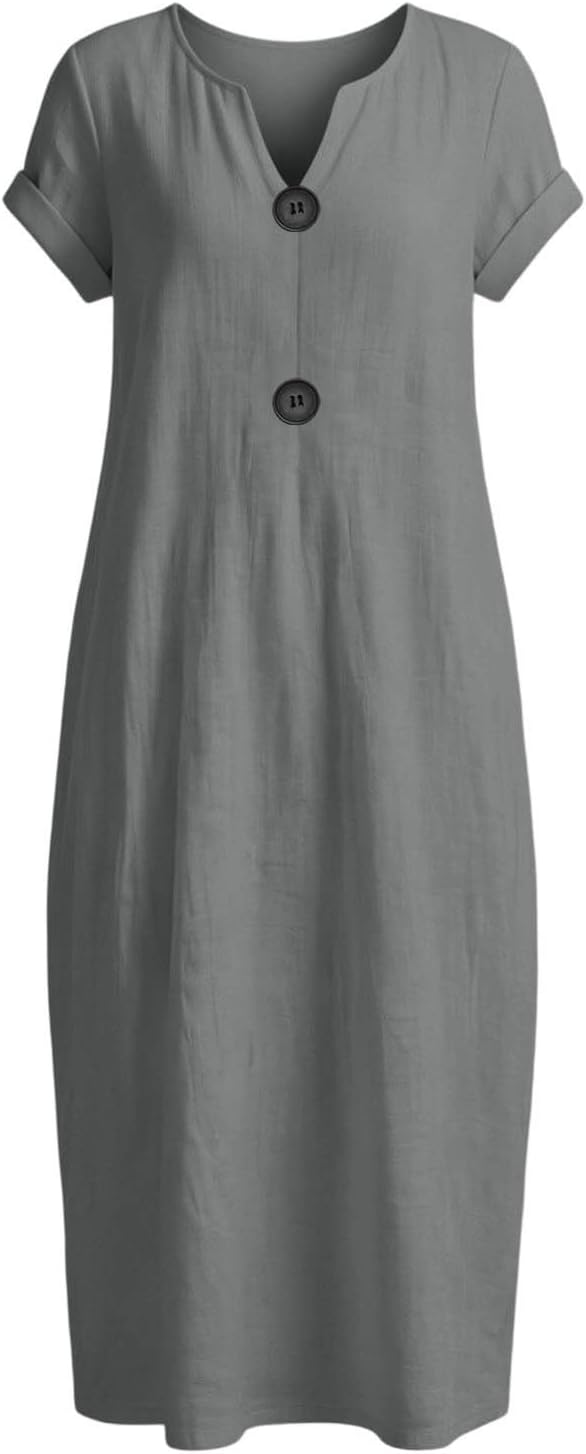 Musselin Kleid Damen Leinenkleider Damen Sommer Baumwolle Leicht Und Luftig | Leinenkleider Damen So