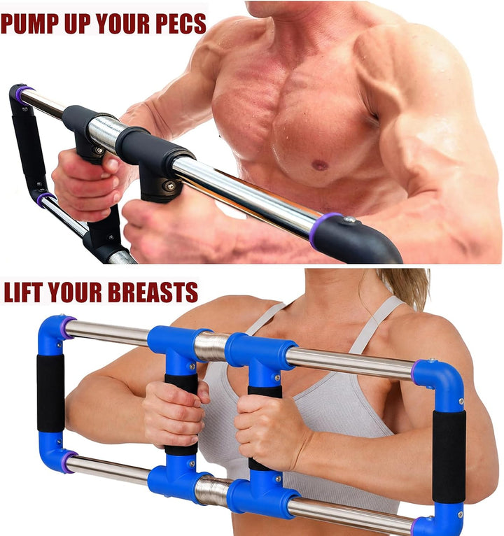 GOFITNESS Push Down Bar Brusttrainer Fitnessgerät für Zuhause - Krafttraining Sportgerät für Brustmu