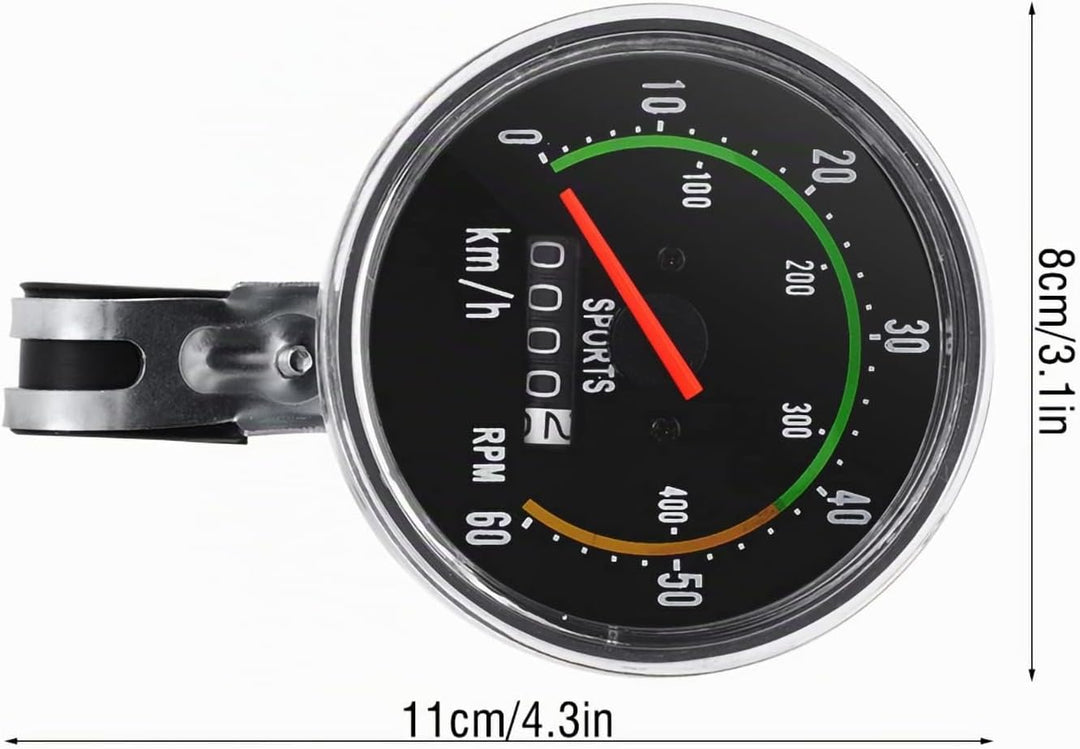 Fahrradtacho Analog Retro, 26 28 29 Zoll Fahrrad Tachometer Analoger Fahrrad Computer Tacho Mechanis