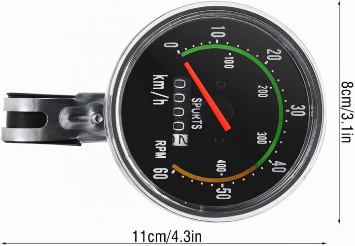 Fahrradtacho Analog Retro, 26 28 29 Zoll Fahrrad Tachometer Analoger Fahrrad Computer Tacho Mechanis