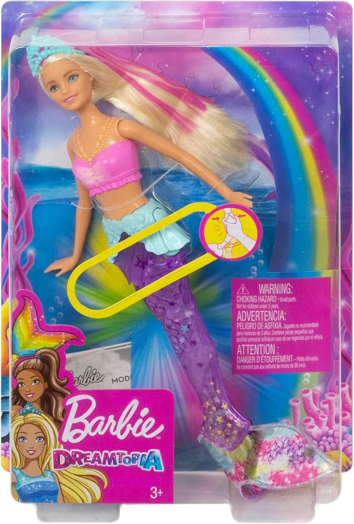 Barbie GFL82 -Dreamtopia Glitzerlicht Meerjungfrau mit Schwimmbewegungen, Unterwasser-Lichteffekten