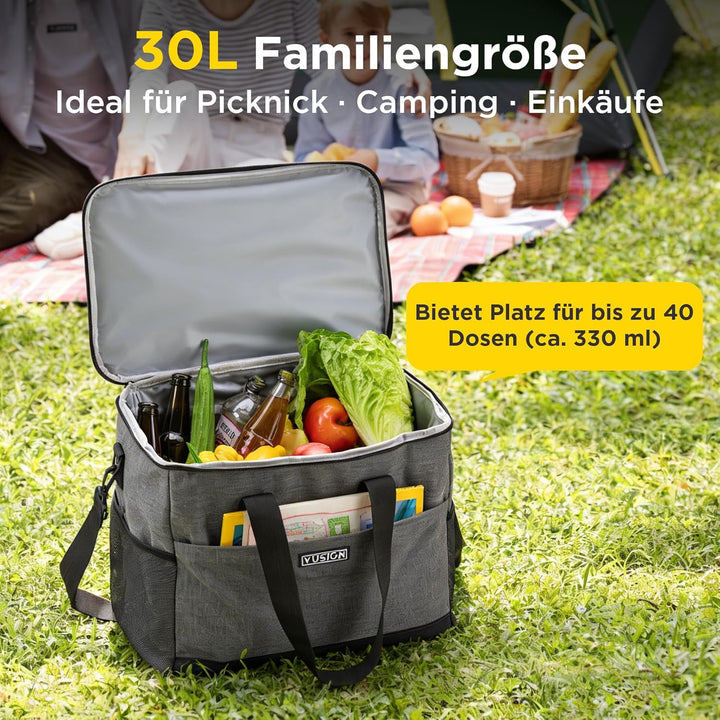 Kühltasche 30L Grau, Grau