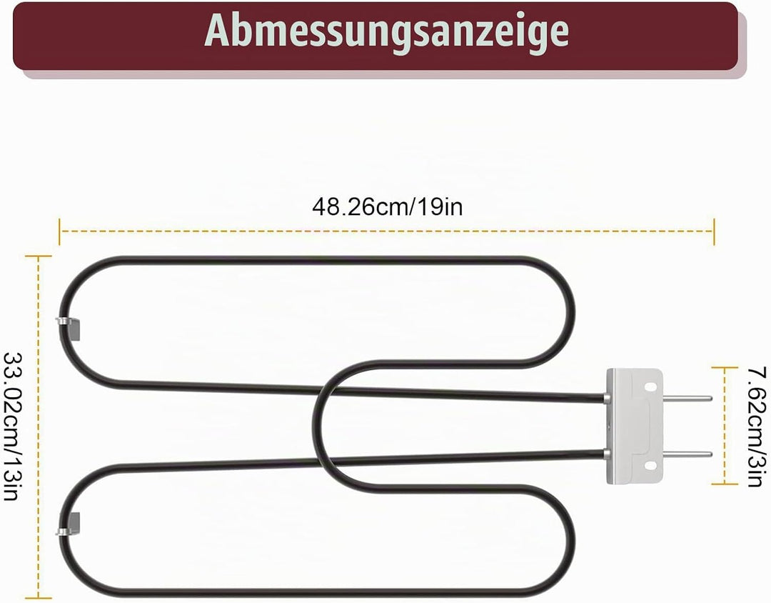 Heizelement 66816 für Weber Elektrogrill,Grillheizelemente Ersatzteil Kompatibel mit Q240,Q2400 Gril