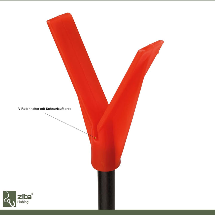 Zite Fishing Rutenhalter Angel 75 cm –V-Rutenhalter mit Schnurlaufkerbe, Rutenauflage Angeln, Rod Po
