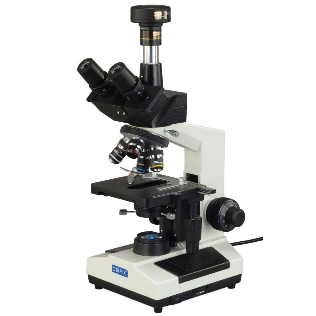 AmScope M837ZL-A191BD-C50U OMAX 40X-2500X 5MP Digital Advanced Oil NA1.25 Dunkelfeld-Trinokular-Comp