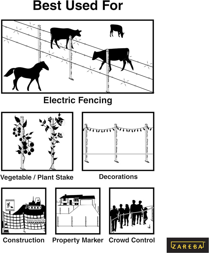 Fi-Shock P-30G Gartenzaunpfosten, 76,2 cm, ideal für Gärten und temporäre Zäune, 25 Stück Gartenpfos