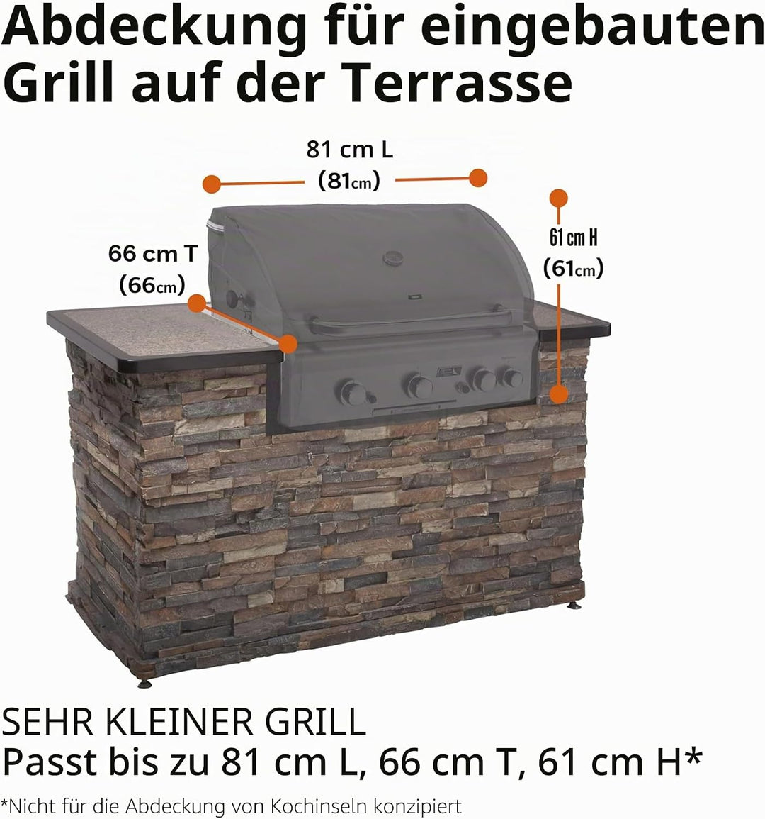 CLASSIC ACCESSORIES Ravenna Wasserabweisende 32 Zoll Eingebaute BBQ Grill Top Cover Taupe Grill Abde
