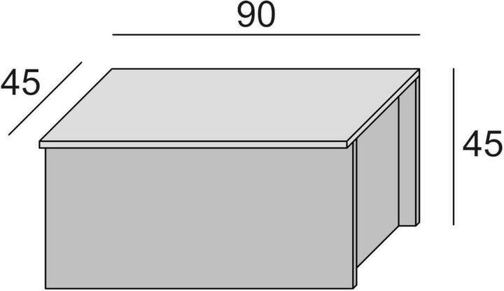 Dmora - Koffer Miltonia, Geräumige Mehrzweck - Aufbewahrungsbox, Moderne Brust, 100% Made in Italy,