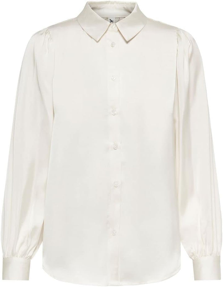 NAME IT Damen Onlzora Ls Puff Shirt Noos Wvn XS Macadamia, XS Macadamia