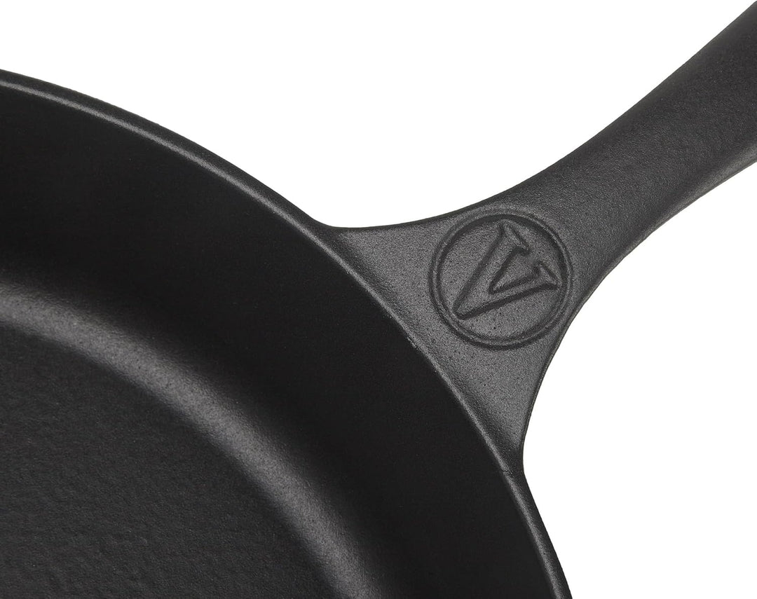 VICTORIA Bratpfanne Emaillierte Gusseisenpfanne Induction 30cm Bratpfanne Geeignet für Feuer, Grill,