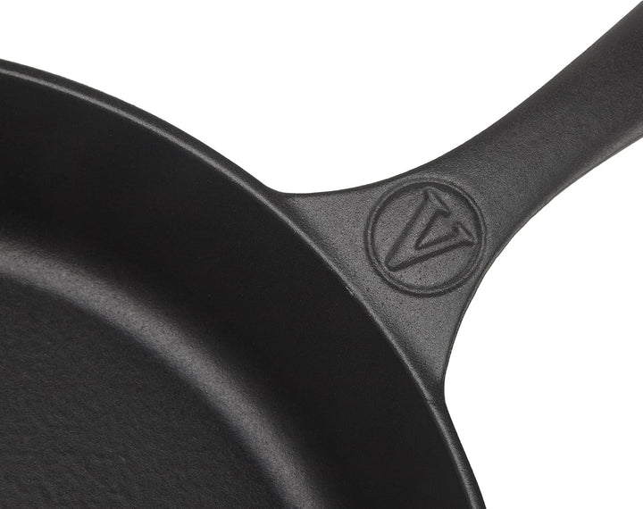 VICTORIA Bratpfanne Emaillierte Gusseisenpfanne Induction 30cm Bratpfanne Geeignet für Feuer, Grill,