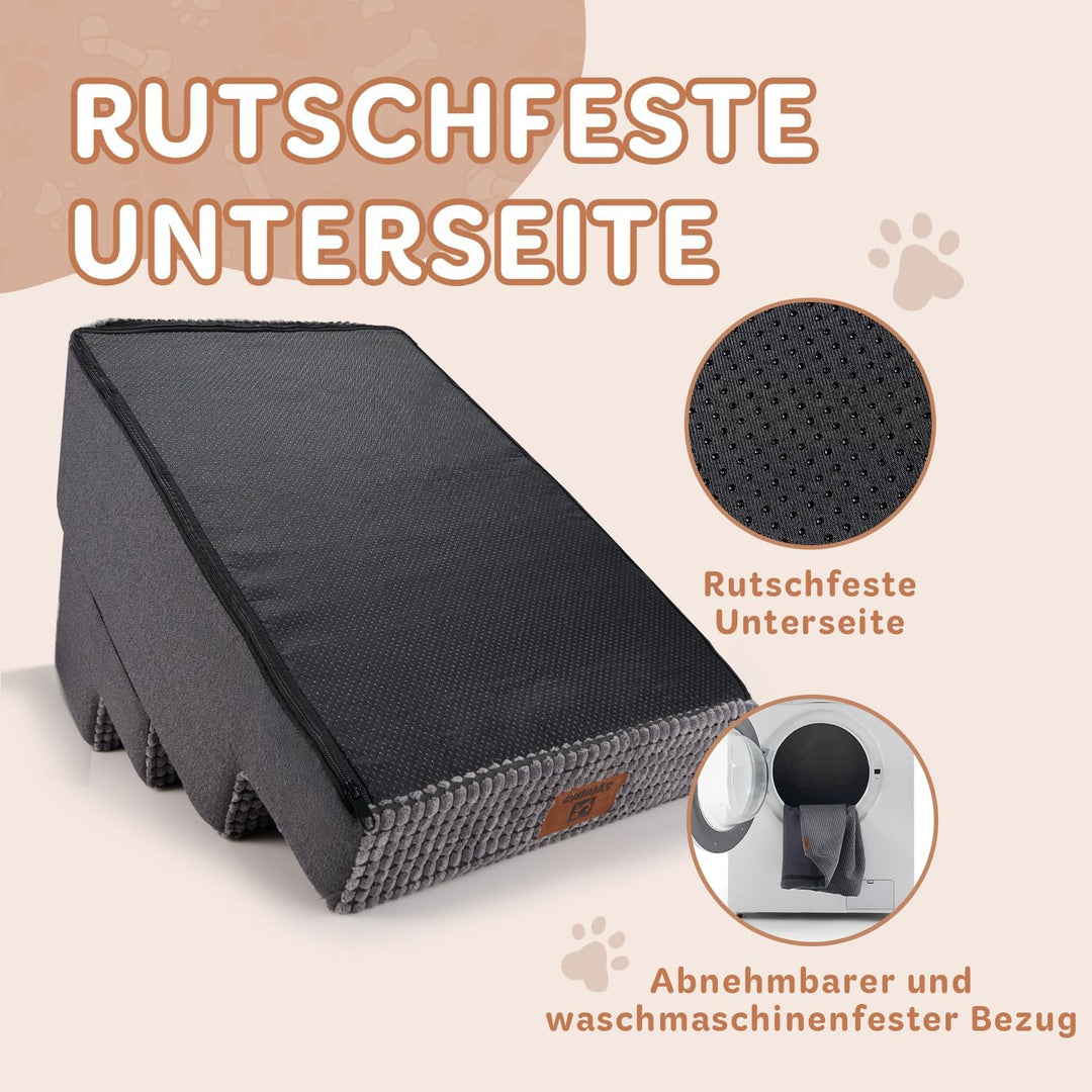 Sytopia Hundetreppe 4 Stufen, 45,7 cm hoch, bis 35 kg, Haustiertreppe für kleine/mittelgrosse Hunde