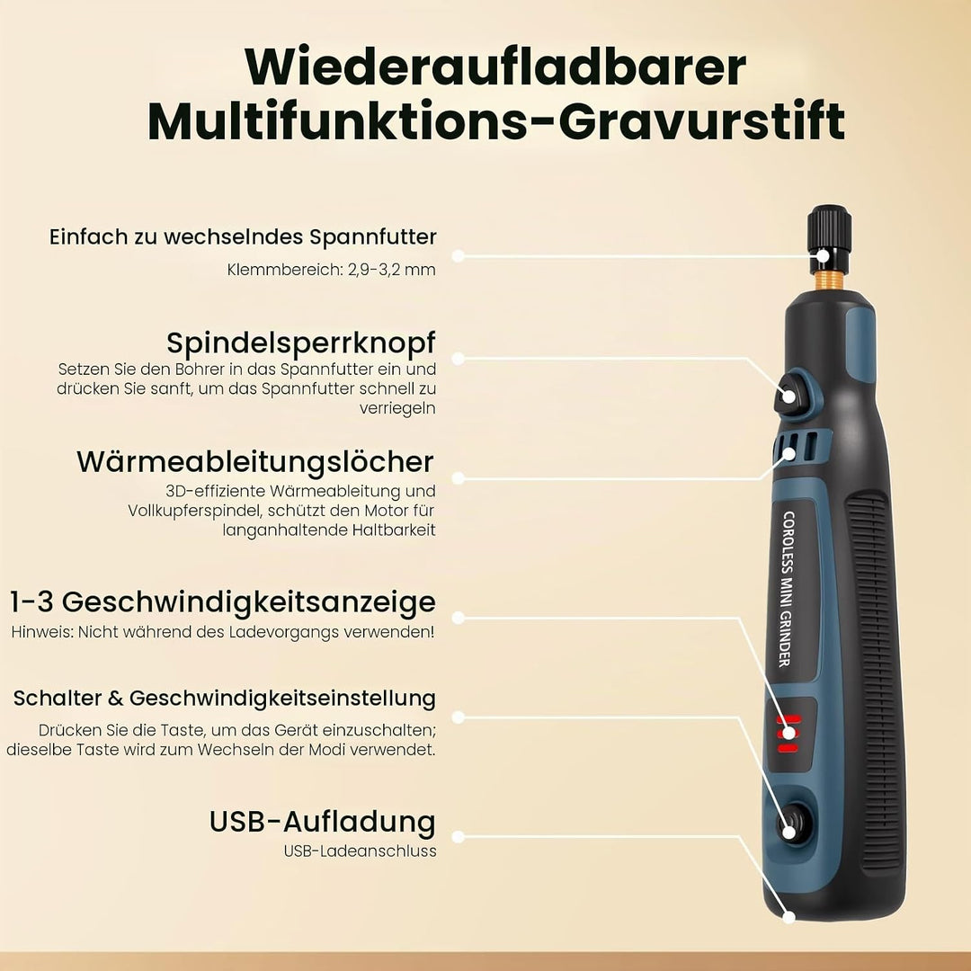 Multifunktionswerkzeug Akku Rotationswerkzeuge Multifunktionswerkzeuge Polierwerkzeug mit 50 Bits, G