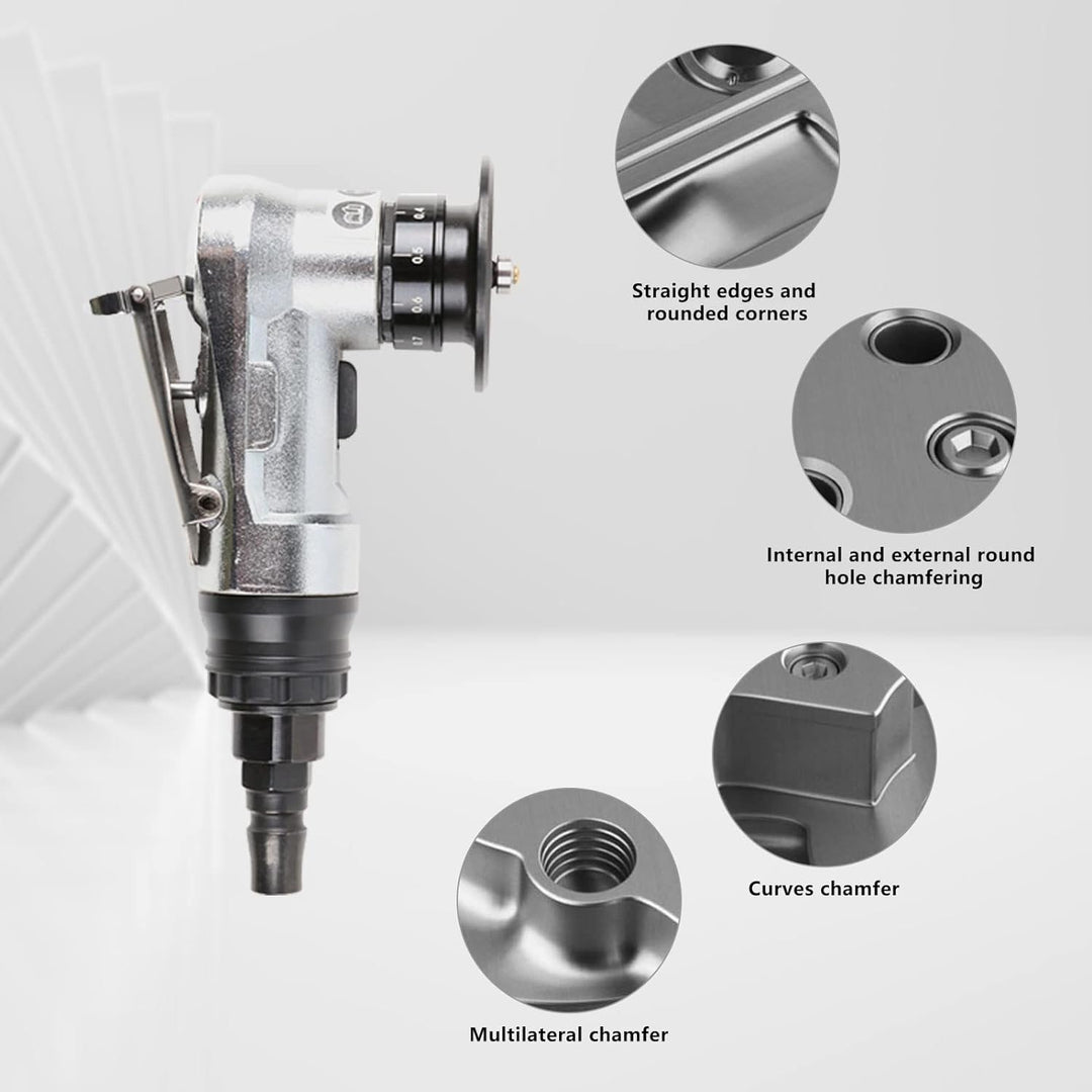 Pneumatische Anfasmaschine, Pneumatische Fasenmaschine Mini 45° Arc Burr Trimming 30000 U/min 1/4 Zo