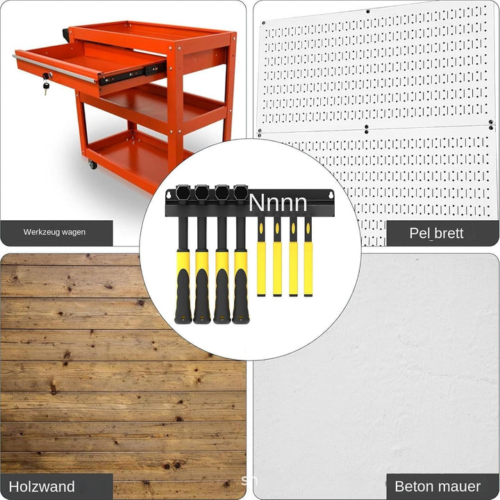 Hammerhalter Wandmontage Metall Hammerständer Wand Hammer Organizer Multifunktionaler Werkzeughalter