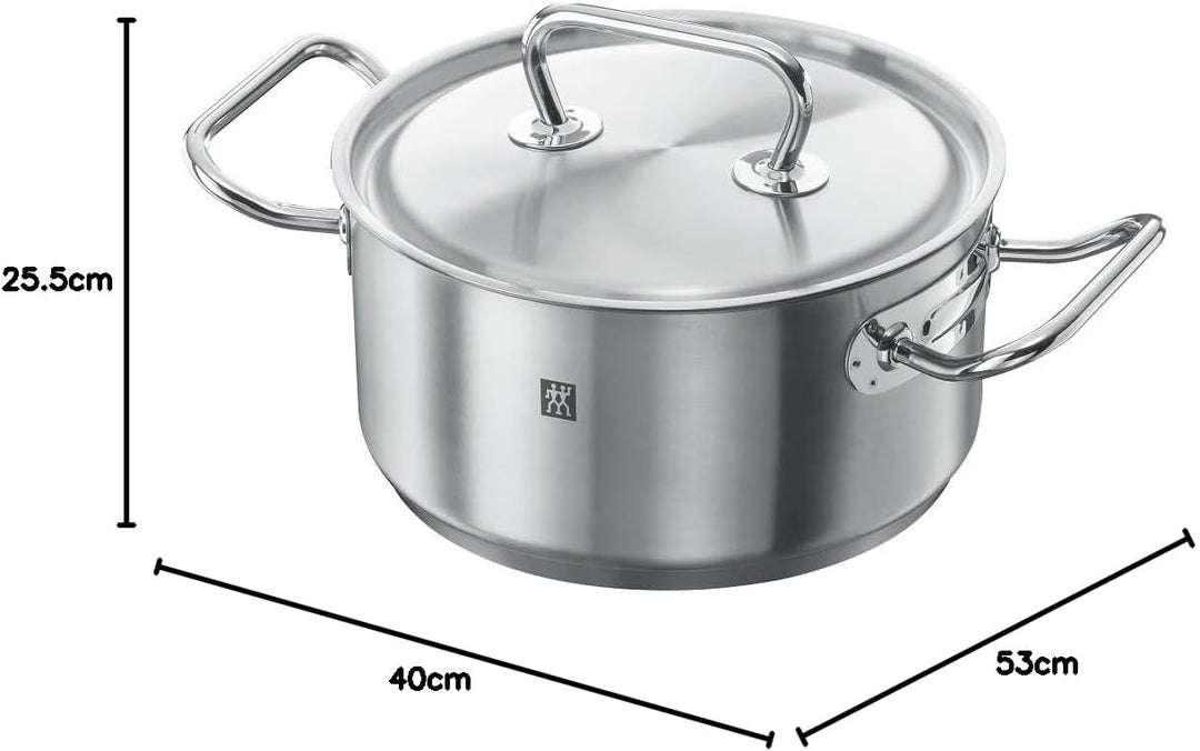 ZWILLING Kochtopf-Set, 5-tlg., 4 Deckel, Induktionsgeeignet, Edelstahl, Twin Classic 2x Ø 16cm, 2x Ø