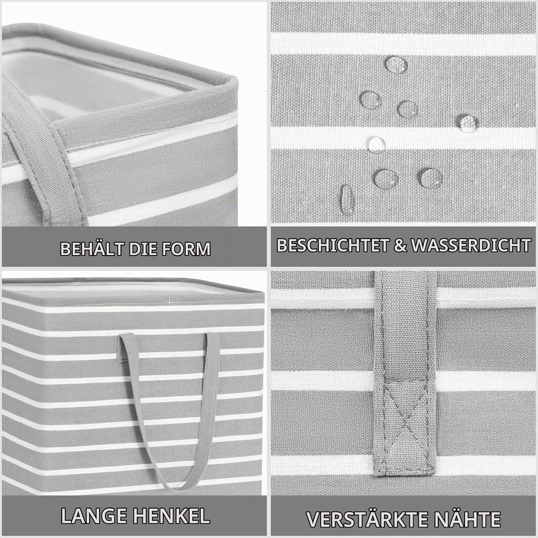 TIMEYARD Wäschekorb Faltbar Wäschesammler Aufbewahrungskorb Kinderzimmer Laundry Baskets Korb Gefloc