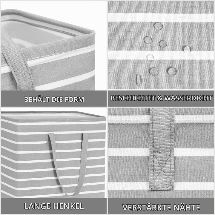 TIMEYARD Wäschekorb Faltbar Wäschesammler Aufbewahrungskorb Kinderzimmer Laundry Baskets Korb Gefloc
