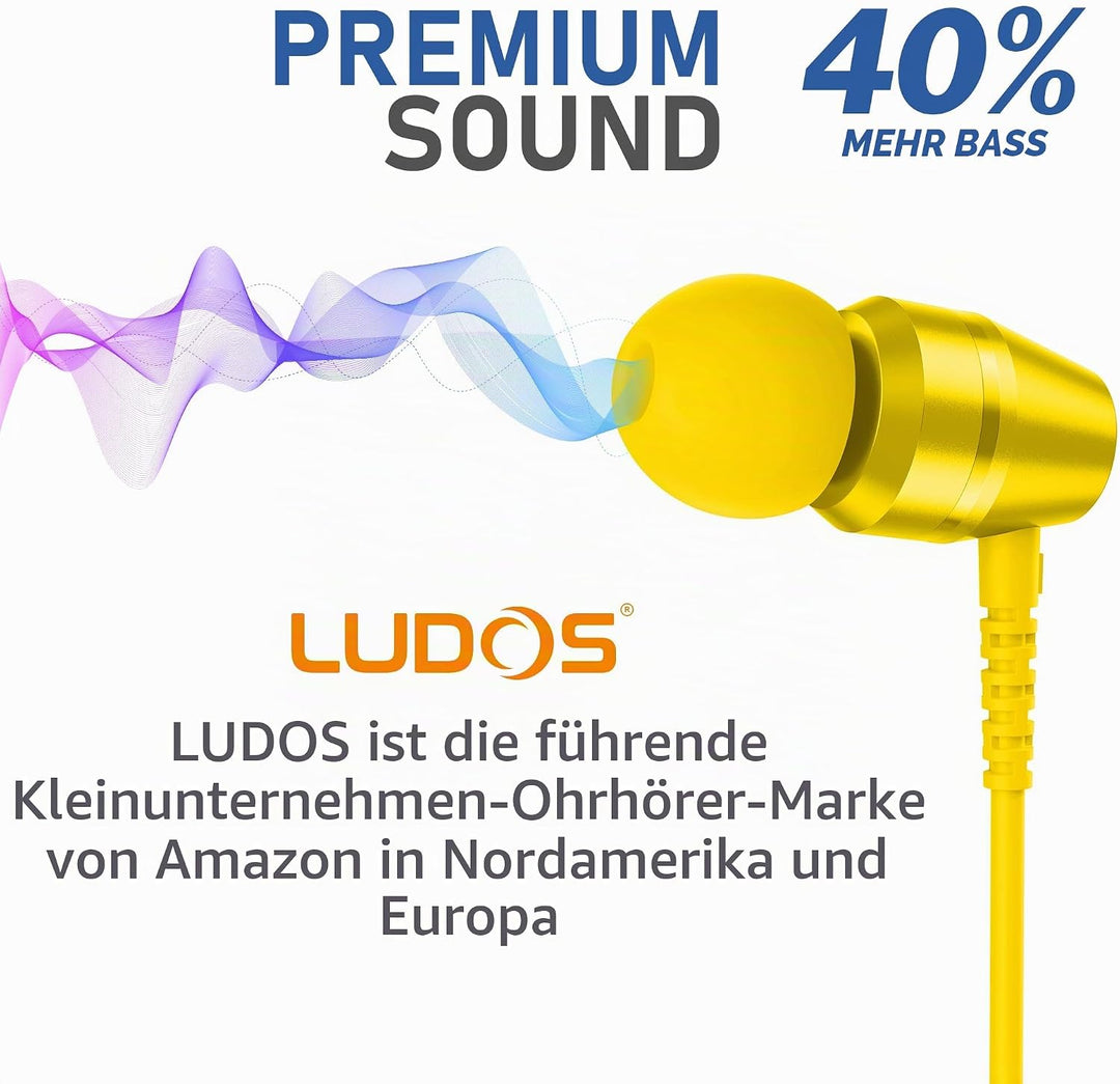 LUDOS OMNITONE USB C Kopfhörer, 5 Jahre Garantie für iPhone 16 15 Pro Max Plus Samsung Galaxy S24 S2