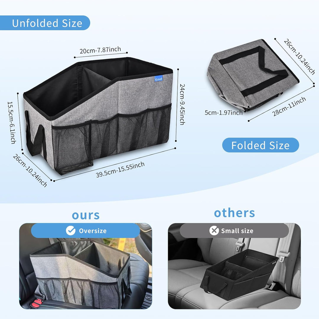 Auto Organizer für Vorne und Rücksitz, Beifahrersitz, Auto Organizer Kinder mit Mehrere Taschen Getr