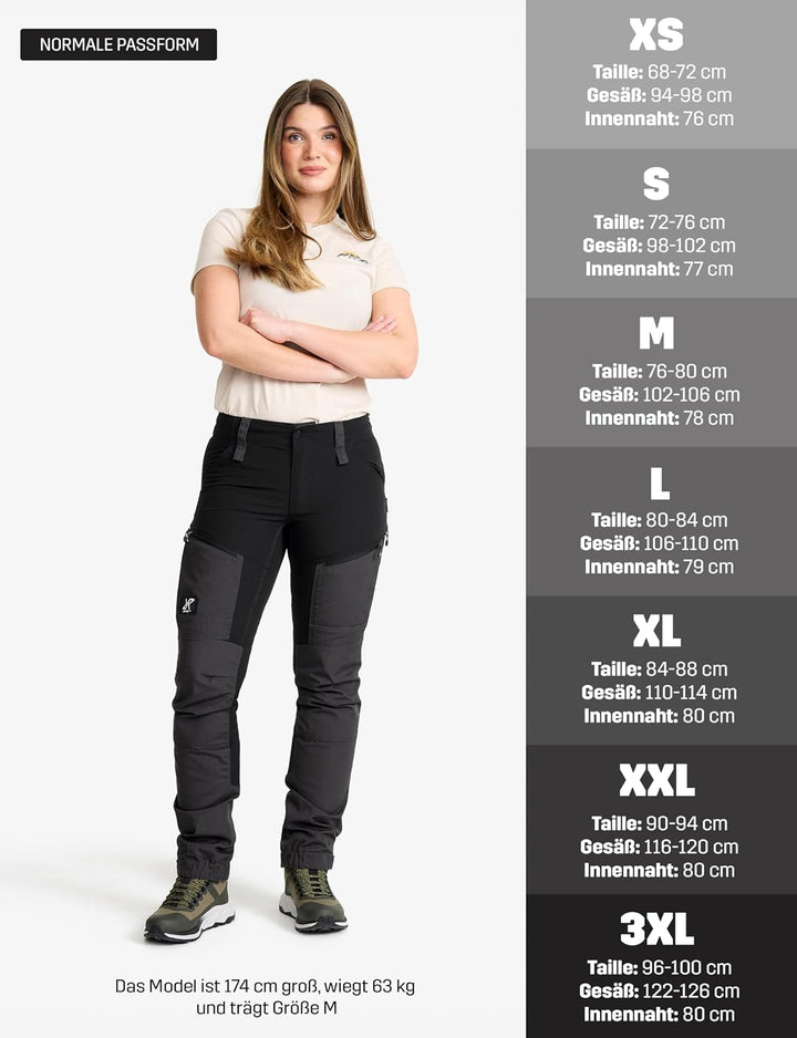 RevolutionRace Damen RVRC GP Pro Pants, Hose zum Wandern und für viele Outdoor-Aktivitäten S Jet Bla