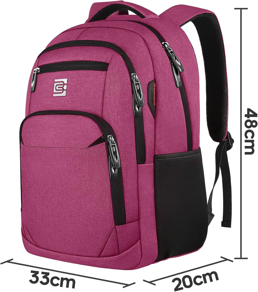 marcello Rucksack Damen,Laptop Rucksäcke mit USB-Ladeanschluss für Arbeit Schule Uni Schulrucksack f