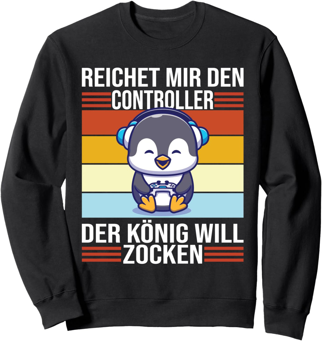 Zocken Reichet mir den Controller König PS5 Konsole Gamer Sweatshirt