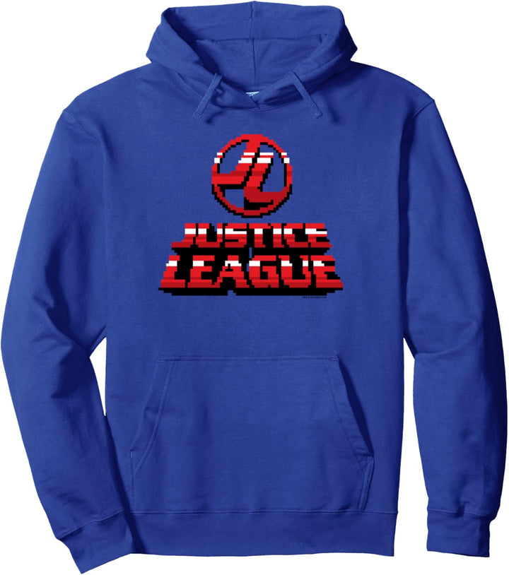 Justice League 8 Bit Jla Pullover Hoodie