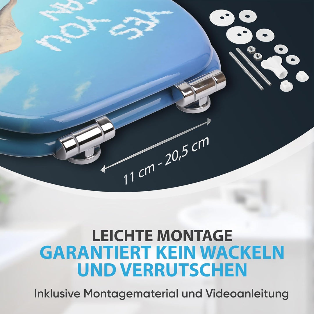 Sanilo WC Sitz mit Absenkautomatik, viele neue Toilettendeckel zur Auswahl, hochwertige Oberfläche,