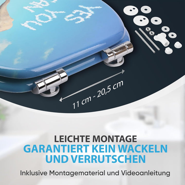 Sanilo WC Sitz mit Absenkautomatik, viele neue Toilettendeckel zur Auswahl, hochwertige Oberfläche,