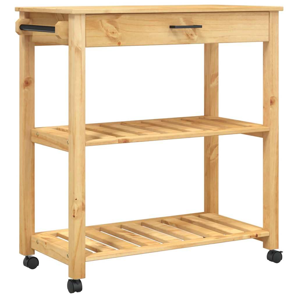 vidaXL Küchenwagen, Servierwagen mit viel Stauraum, Beistellwagen für Küche Wohnzimmer Badezimmer, T