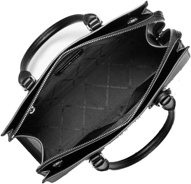 MIchael Kors handtasche für damen heila satchel medium Schwarz mit Goldfarbenen Beschlägen, Schwarz