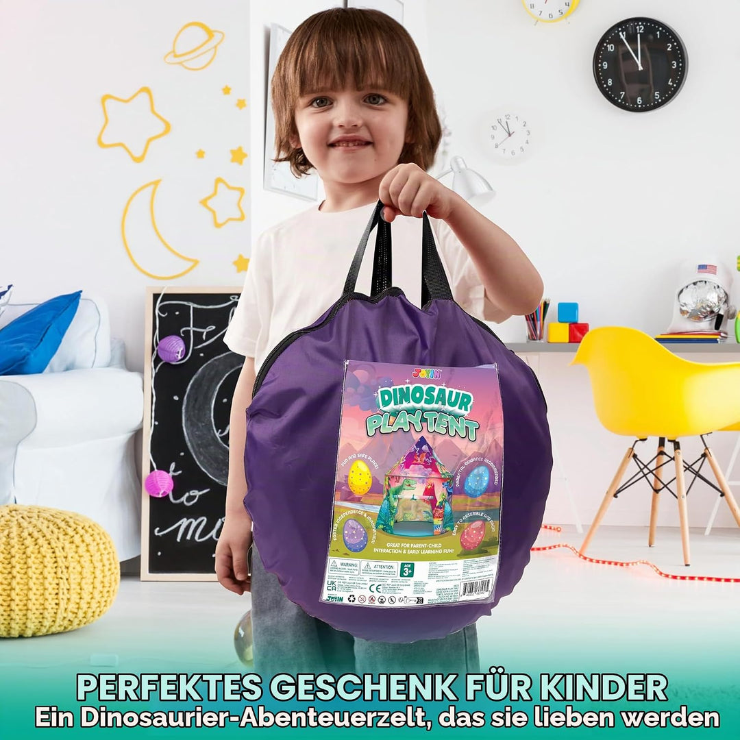 JOYIN Dinosaur Spielzelt für Kinder, Pop Up Dinosaurierzelt, EIN Abenteuer Kinderzelt,Kinderzelt für