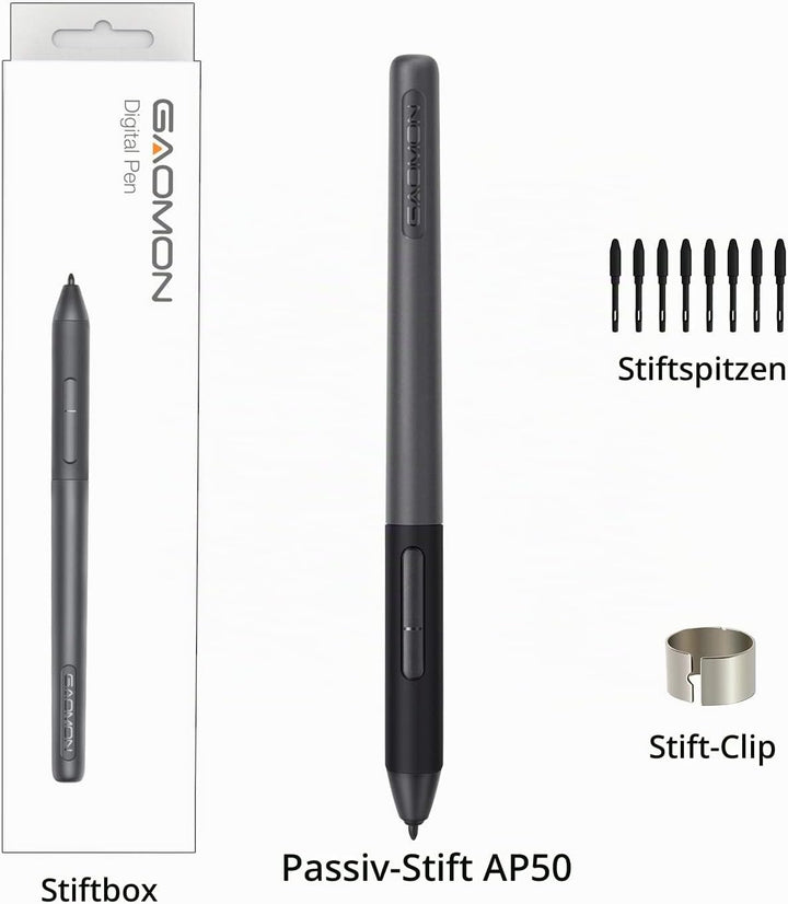 GAOMON ArtPaint AP50 Batterielosem Stift für PD1161 / PD1561 / PD156 Pro Grafik-Display