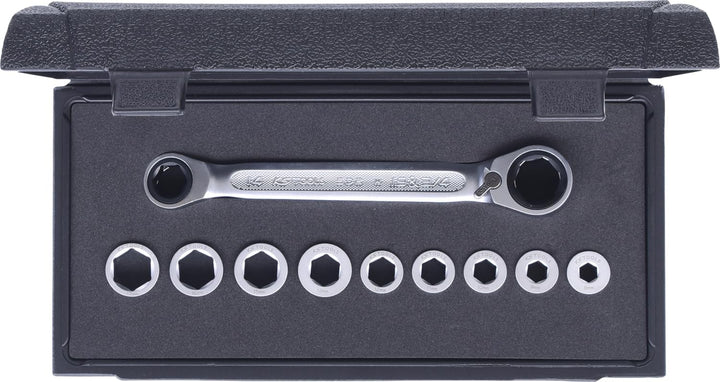 KS Tools 503.4645 GEARplus Doppel-Ratschenringschlüssel-Satz umschaltbar 10-tlg.