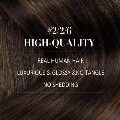 YoungSee Clip in Extensions Echthaar Ombre Clip in Extensions Ombre Braun mit Mittelbraun Remy Echth
